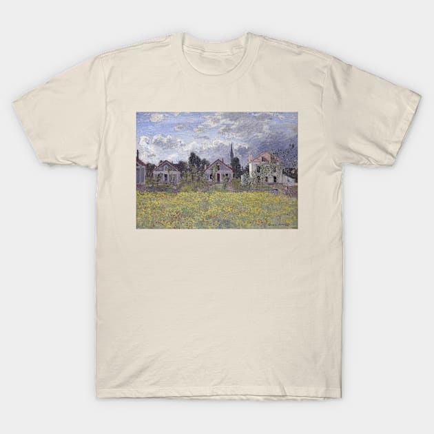 Houses at Argenteuil - Claude Monet T-Shirt by KargacinArt